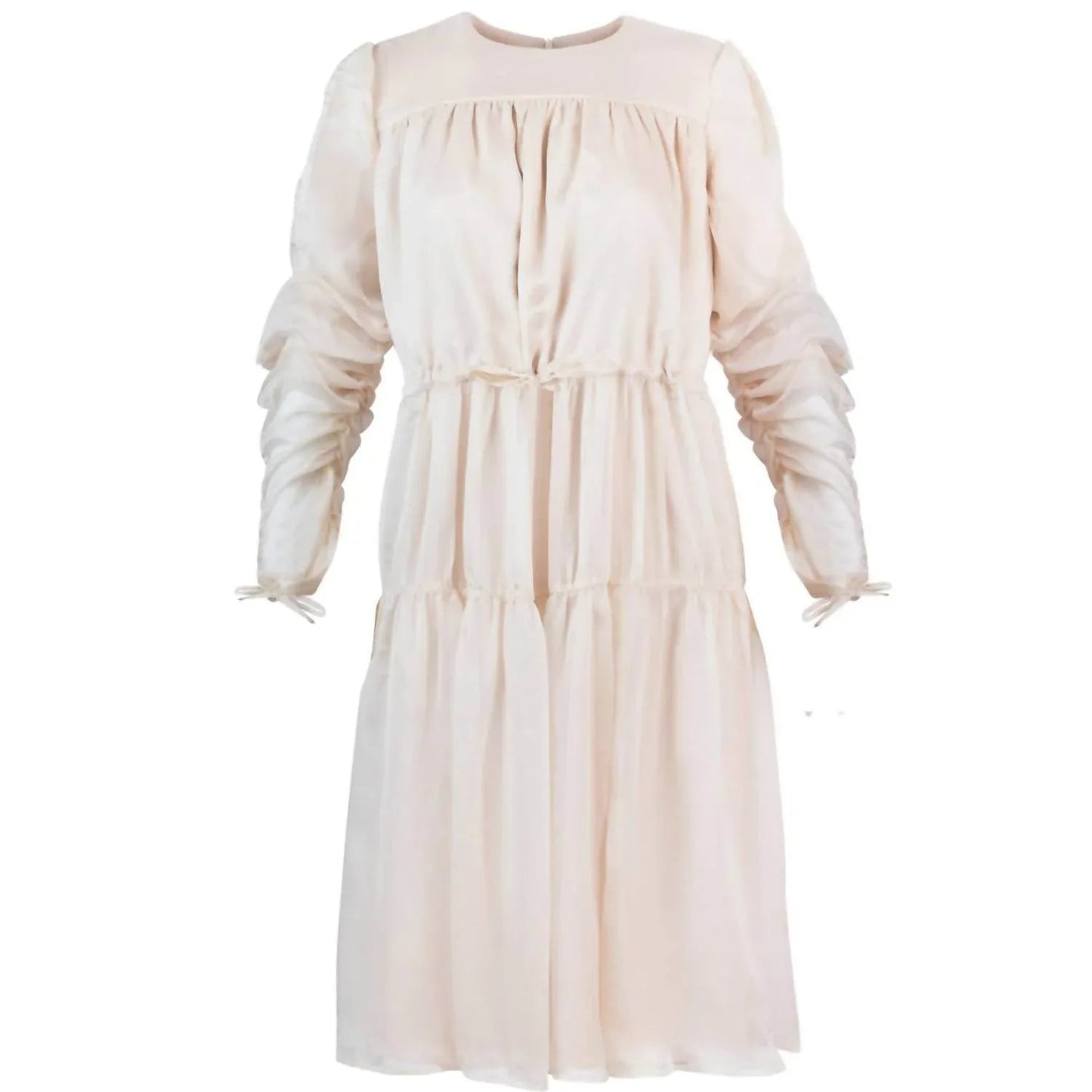 Rosa Langarmkleid