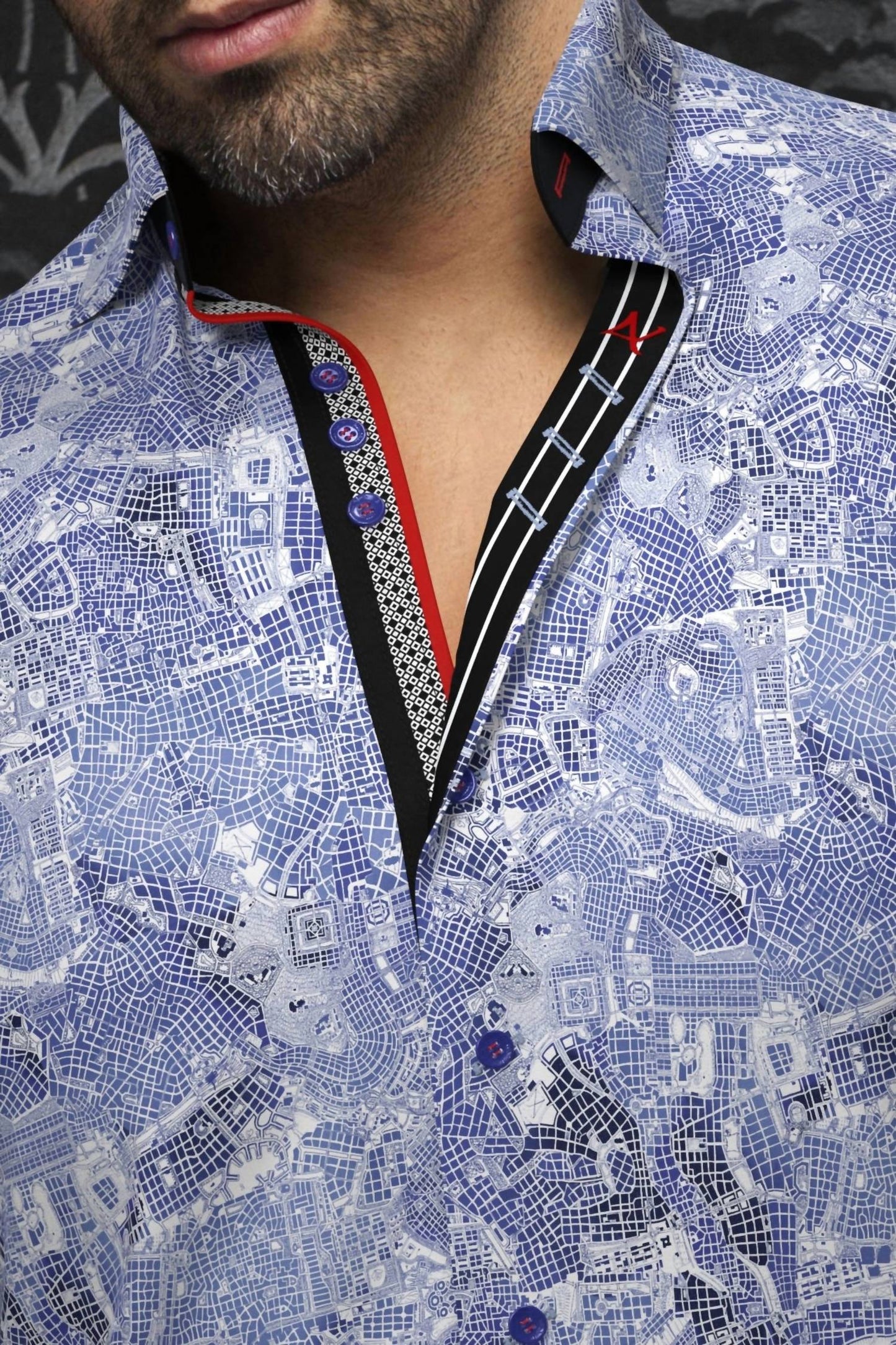 Mirabeau Grid Pattern Button-up Shirt