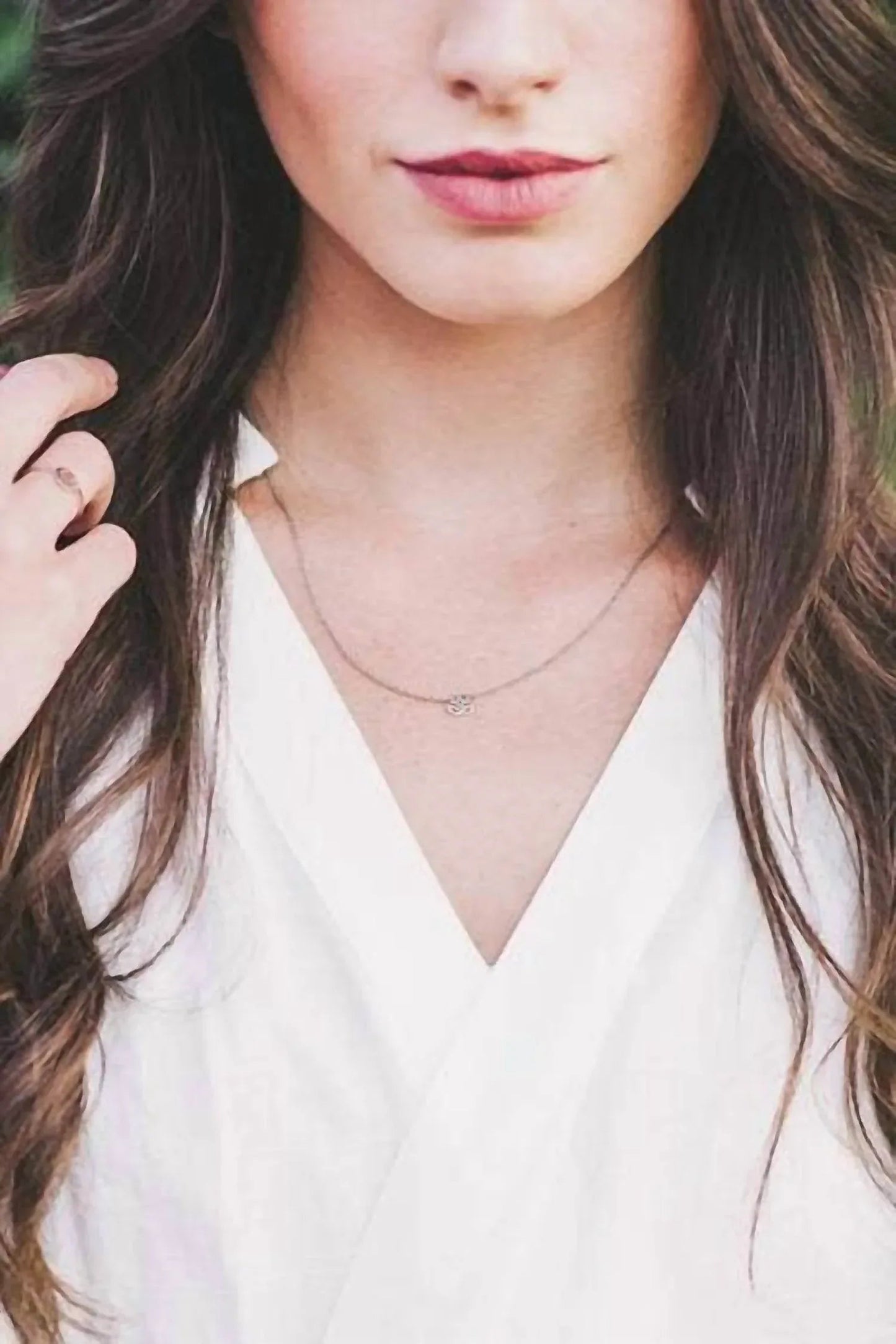 Rhodium Charm Necklace