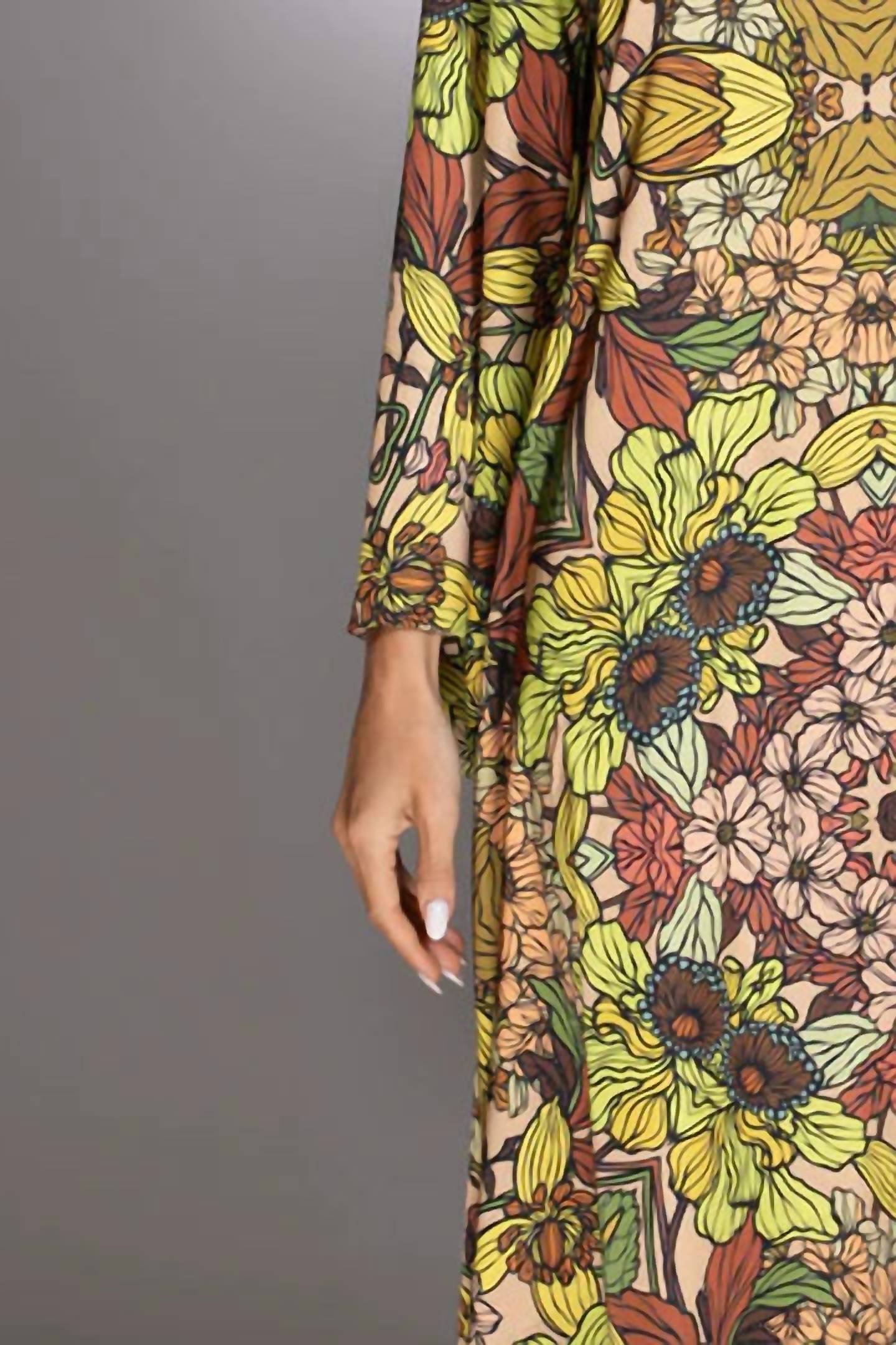 Florales Vokuhila-Kleid