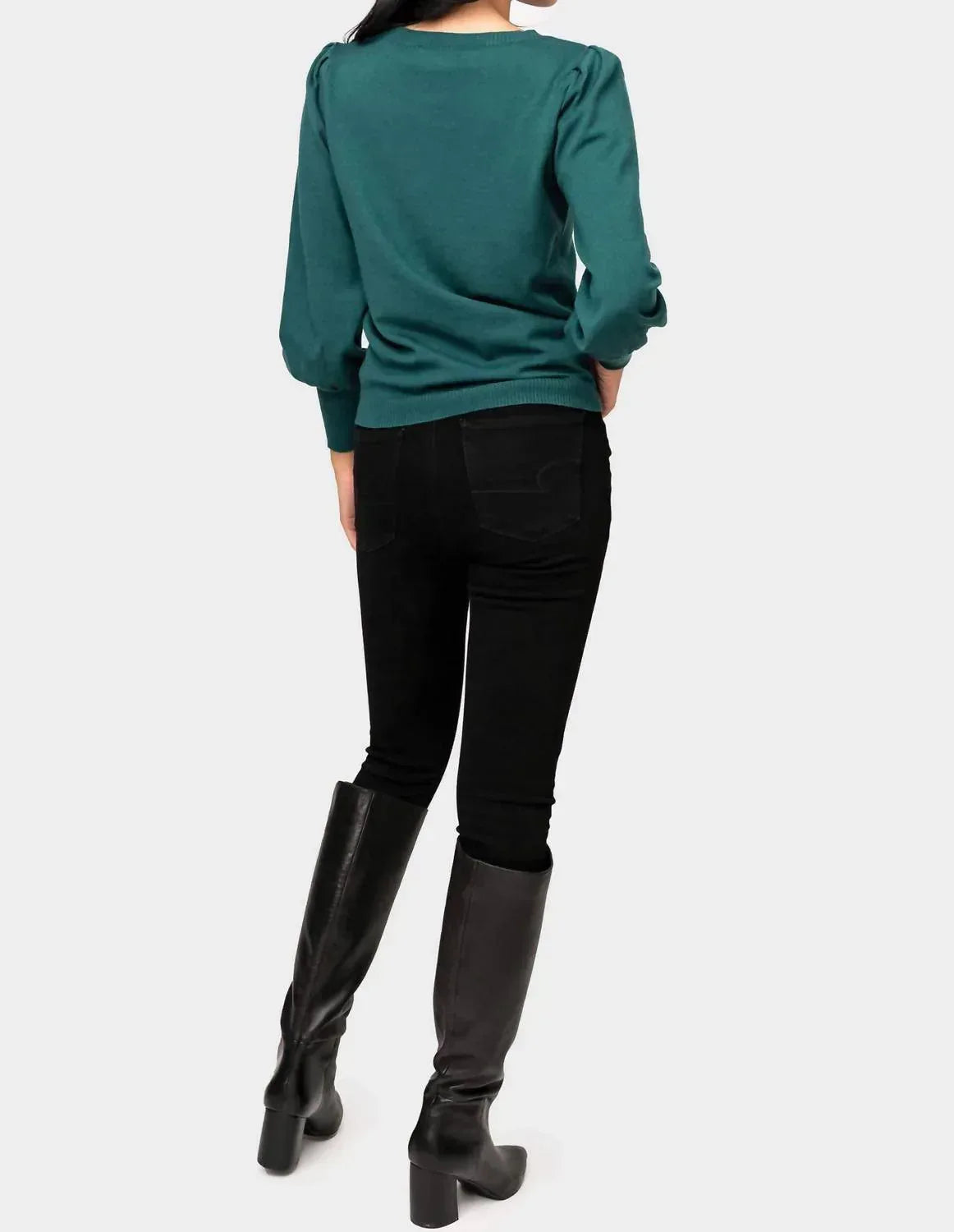 Unverzichtbarer Blouson-Ärmel-Pullover