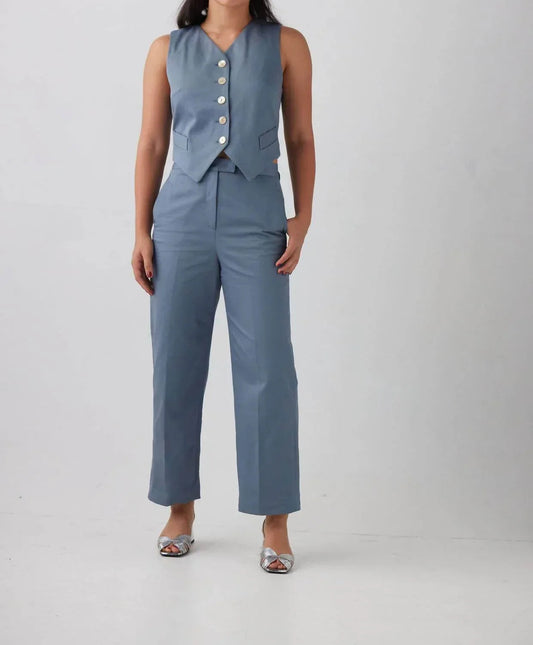Cotton Twill Annie Button Vest