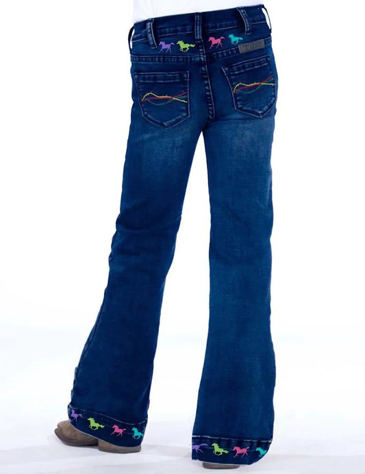 Mädchen Reiten Schnelle Hosenjeans