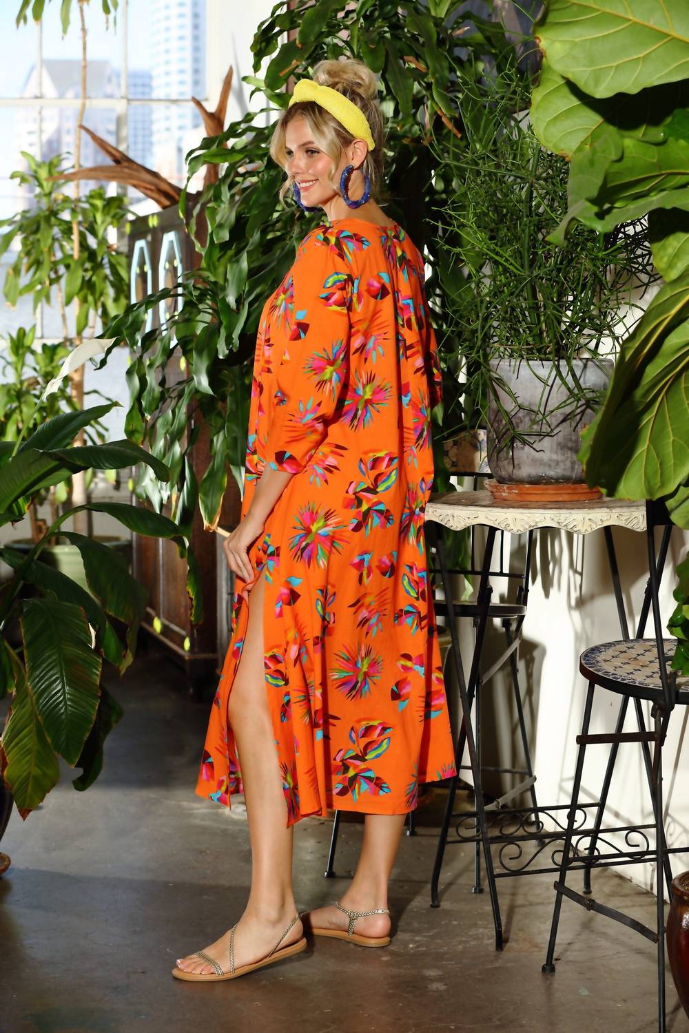 Handgemachtes Maxikleid mit Quasten