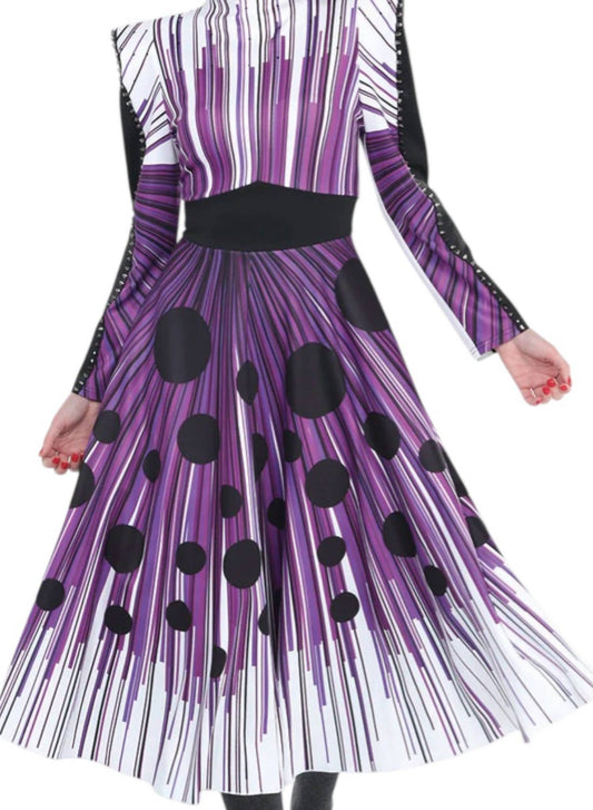 Fit-and-Flare-Kleid aus Crêpe