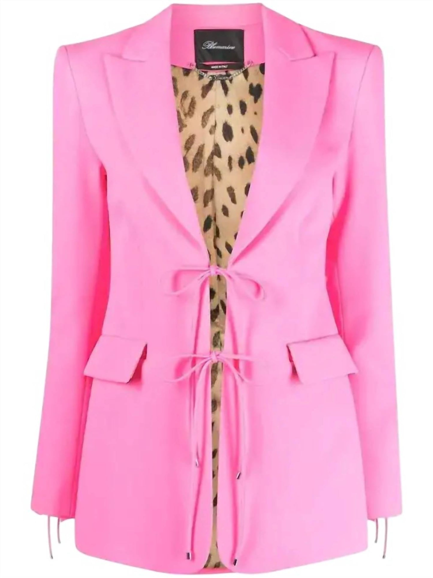 Peak-lapels Lace-up Blazer