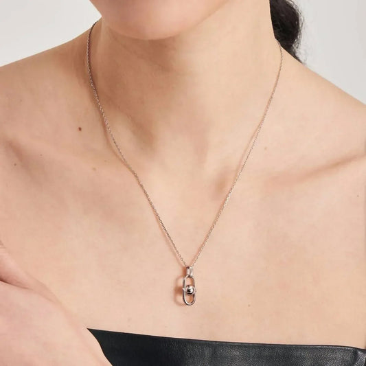 Women's Orb Link Drop Pendant Necklaces