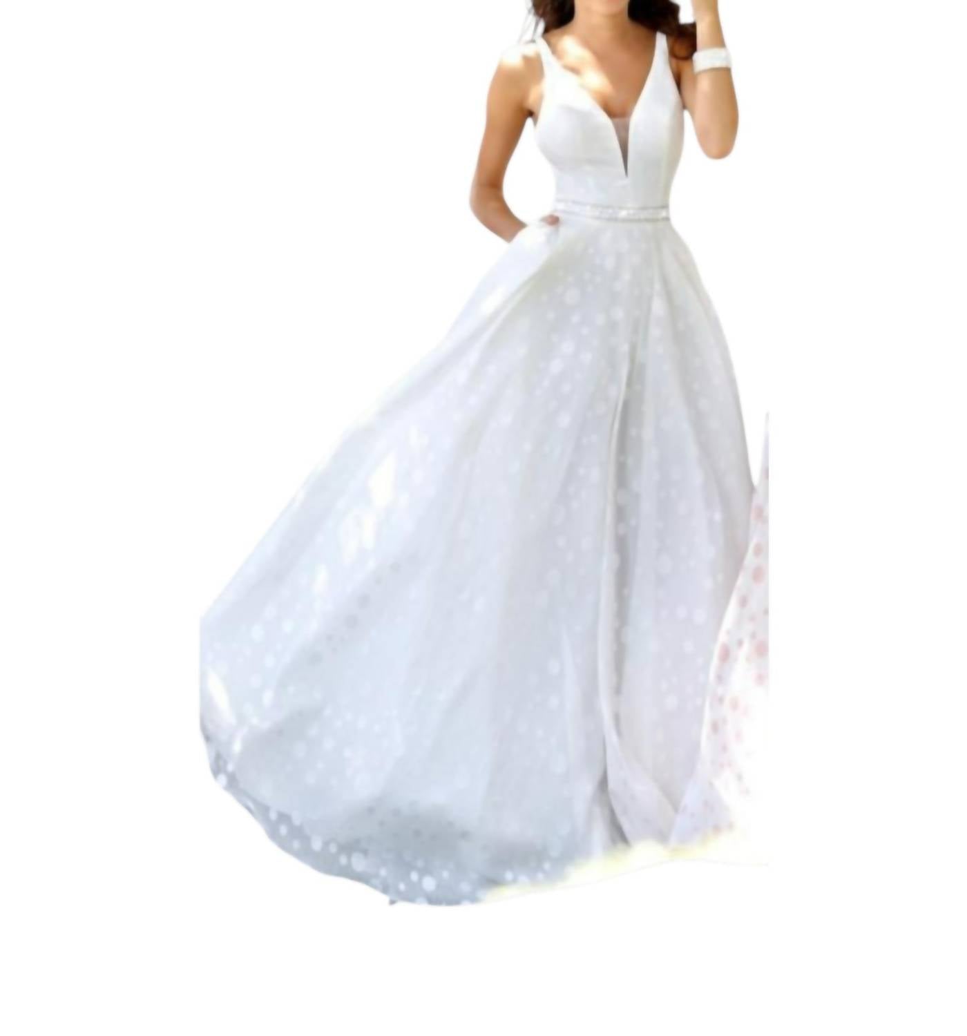 Elegantes bedrucktes ärmelloses Abendkleid