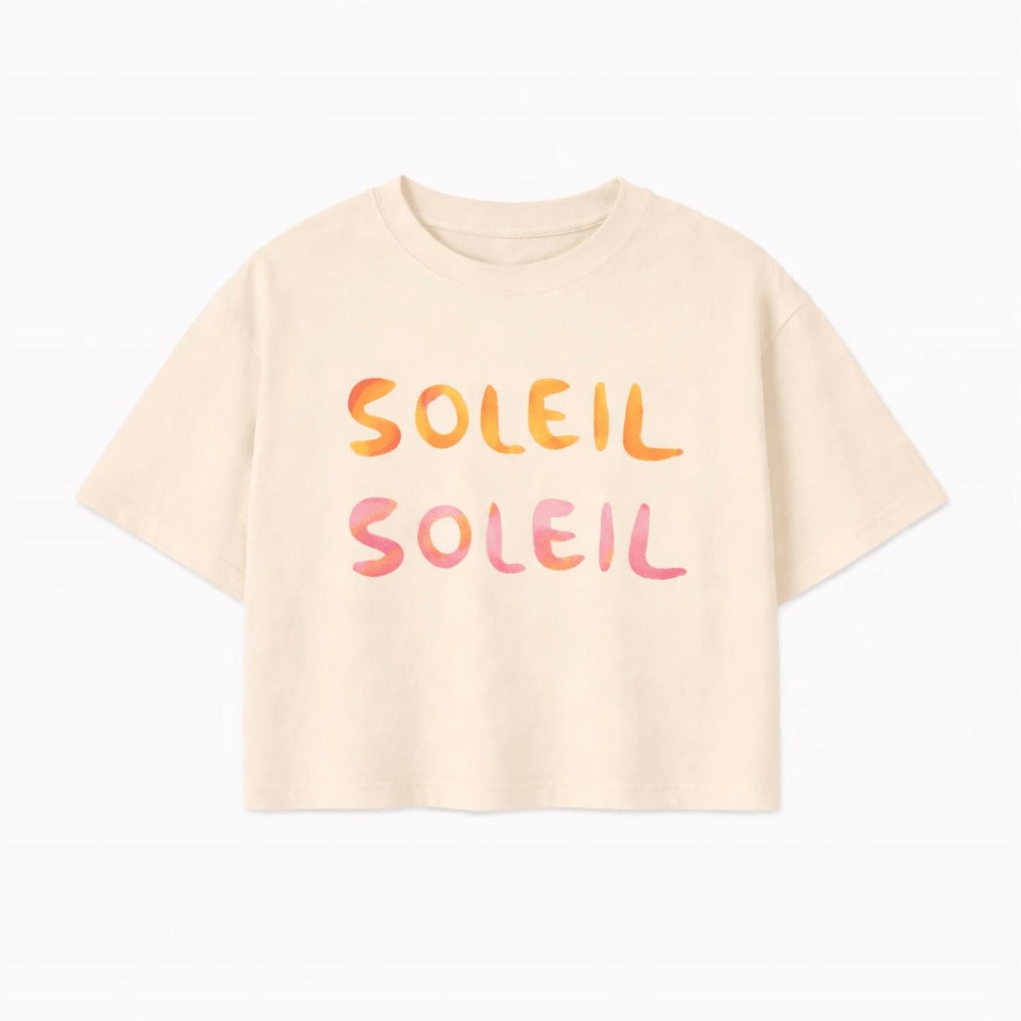 Soleil Soleil Kastenförmiges Cropped Vintage T-Shirt