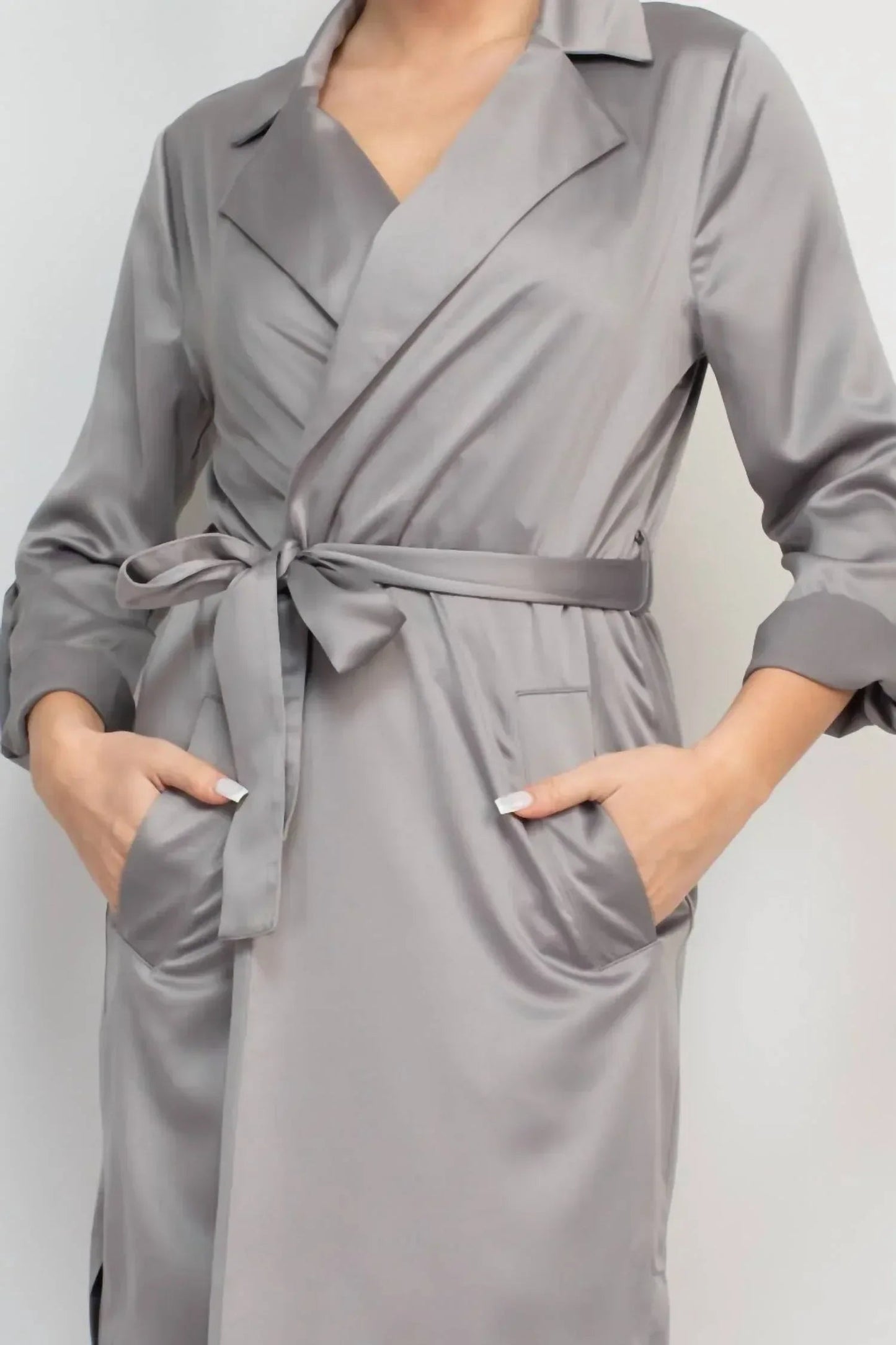 Satin Trench Coat
