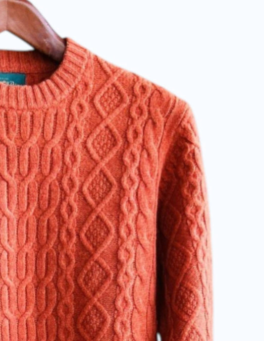 Women's Cable Crew Neck Sweater