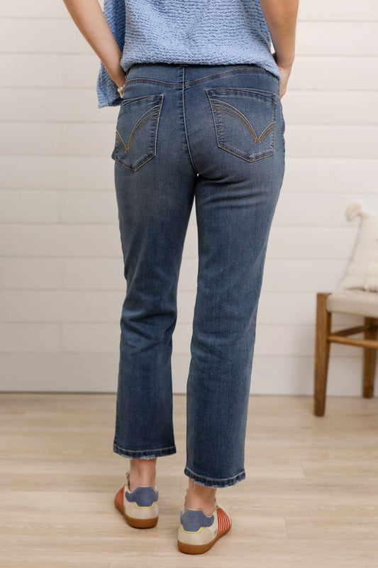 High-Rise Slim Straight Jeans