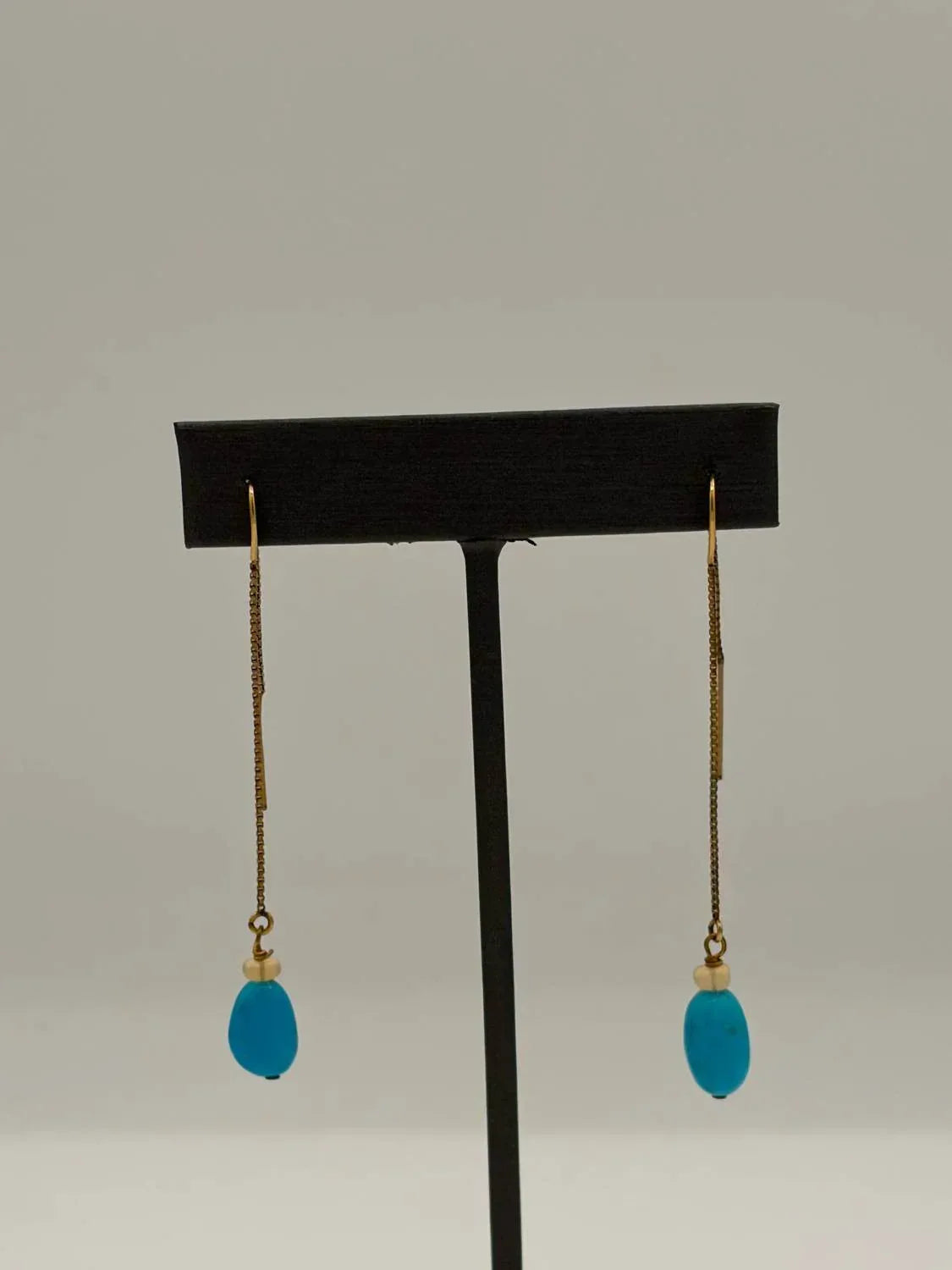 Women's Turquoise Opal Threaders Earrings