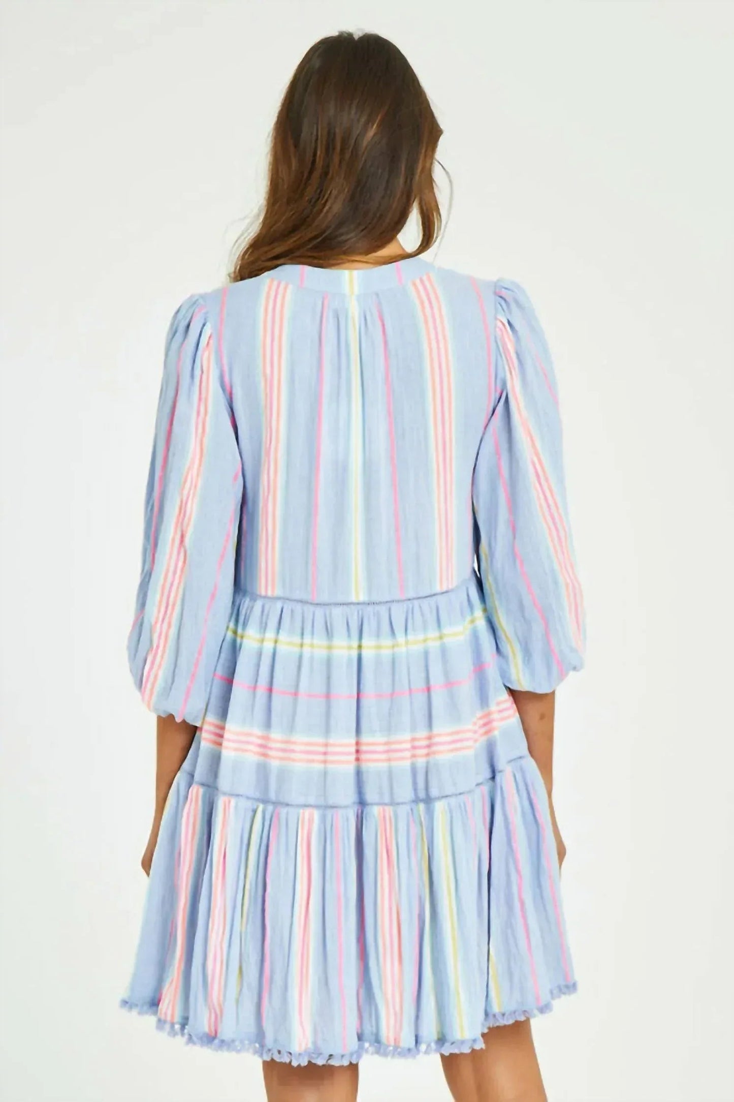 Neon V-Ausschnitt Kleid
