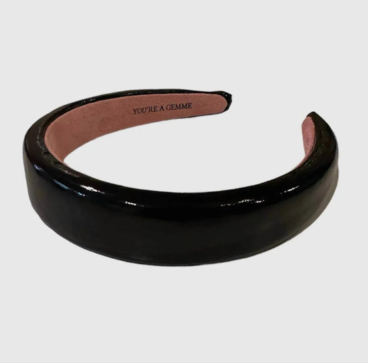 Women's Patent Leather Padded Headband