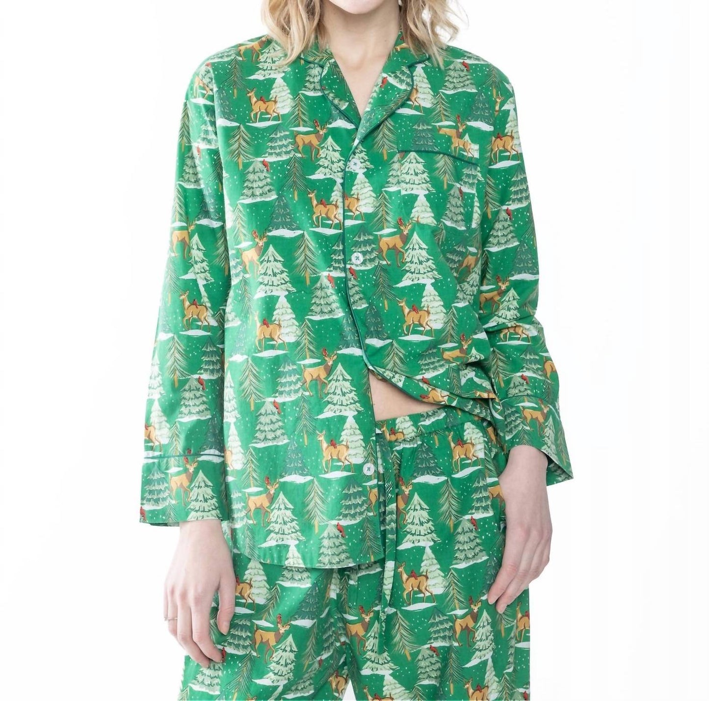 DEER JAMAS LONG SLEEVE PAJAMA SET