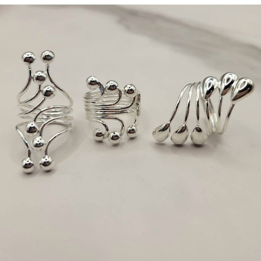 Women's Three-tier Teardrop Wrap Ring