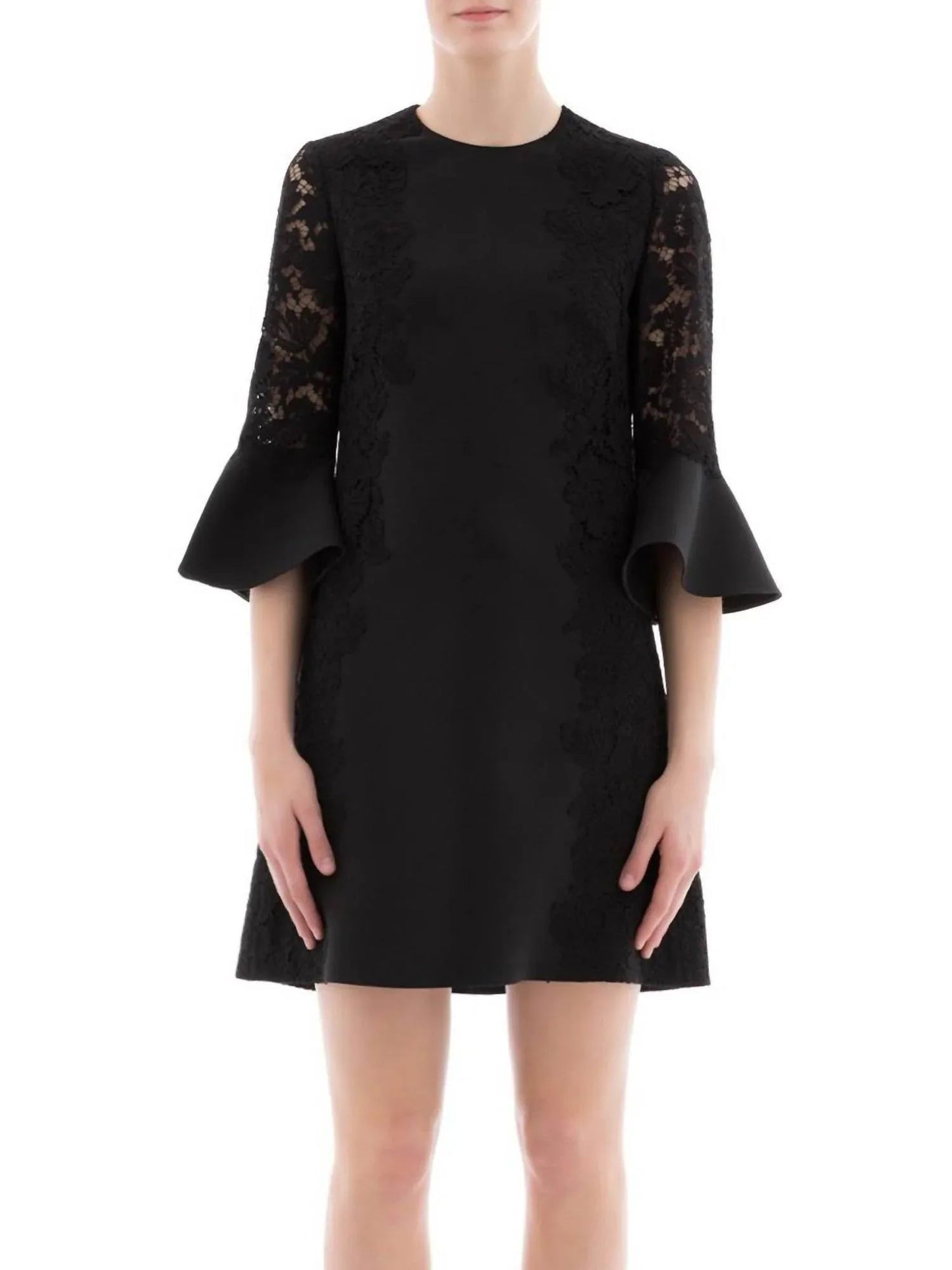 Spitzenkleid mit Rundhalsausschnitt