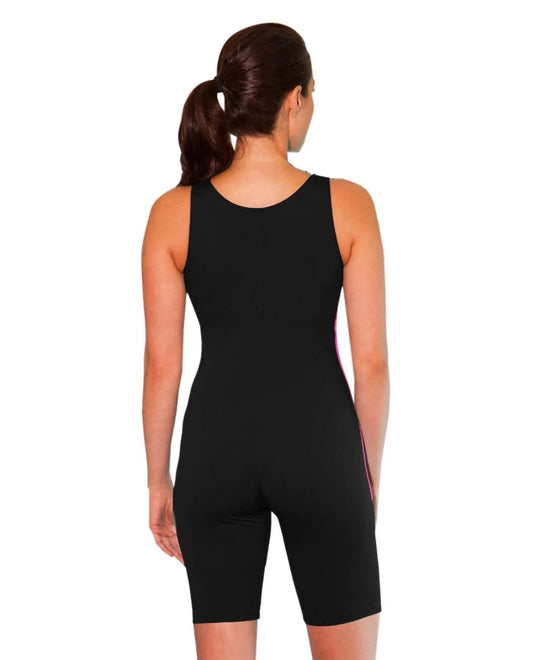 Color Block Chlorine Resistant Zip Front Aquatard