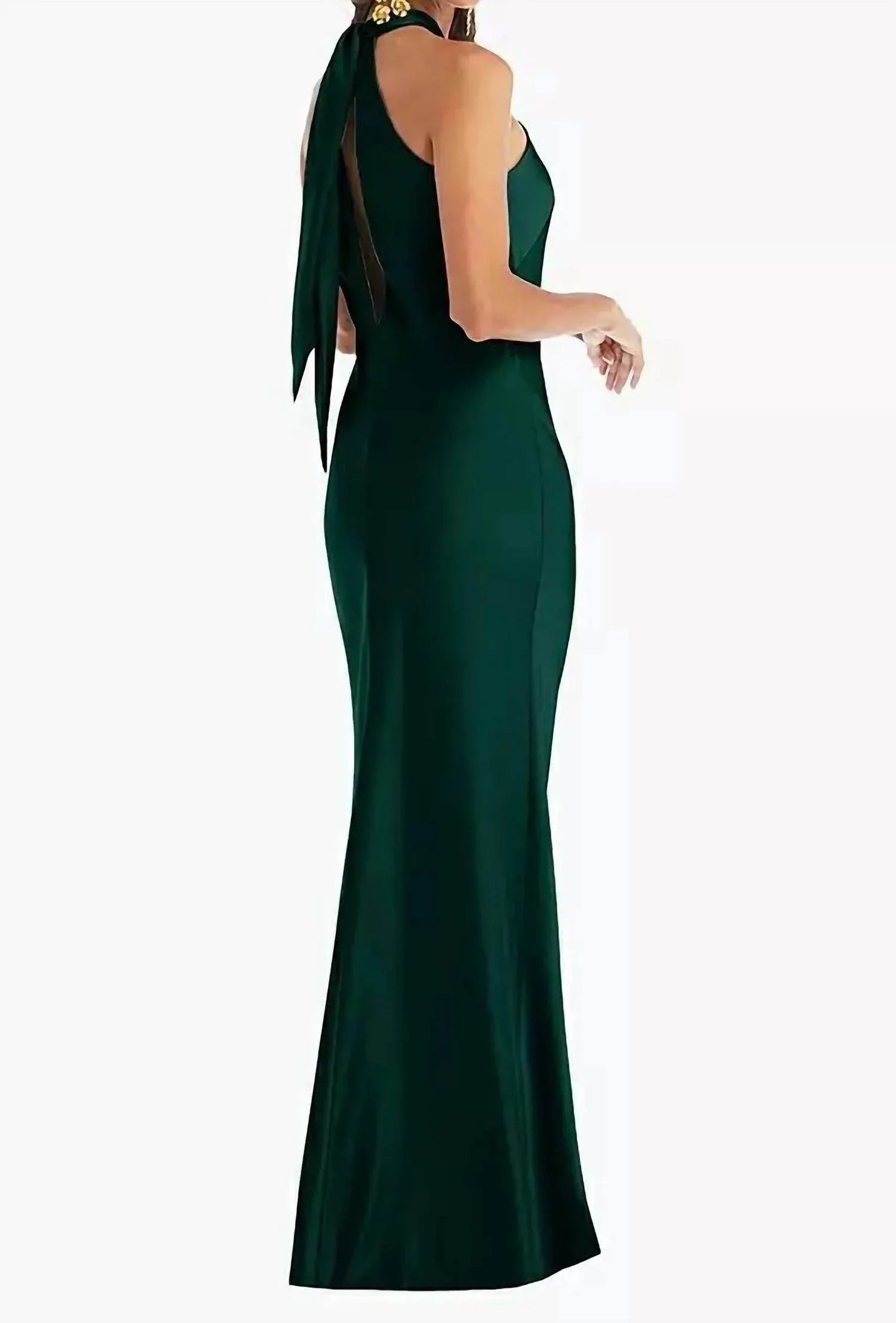 Twist Halter Lux Charmeuse Maxi Dress