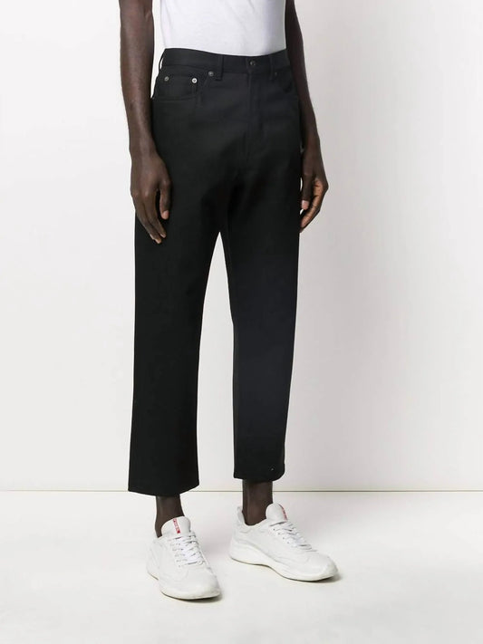 V-Logo Cropped Jeans