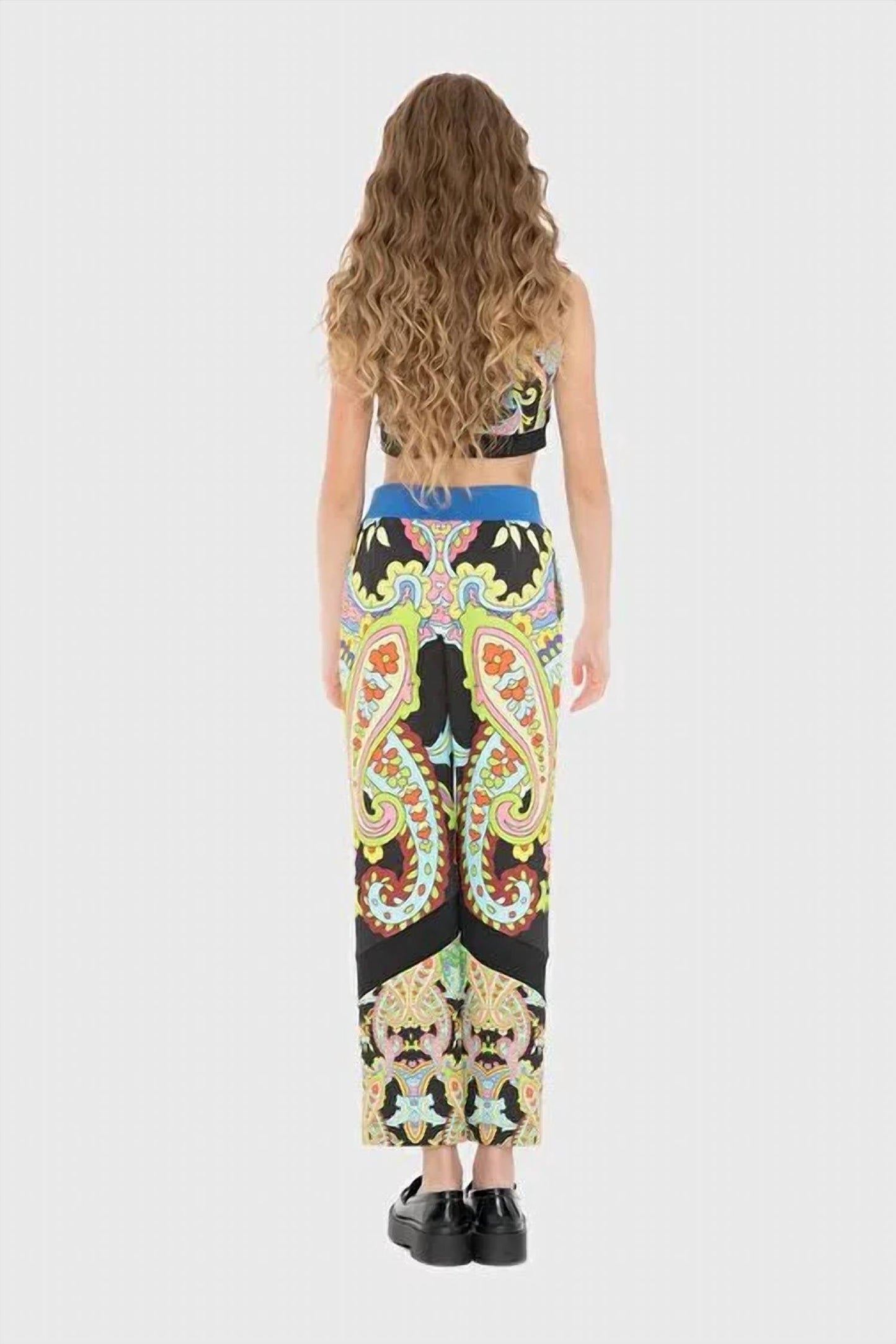 Ethnic Patterned Crop Top Set