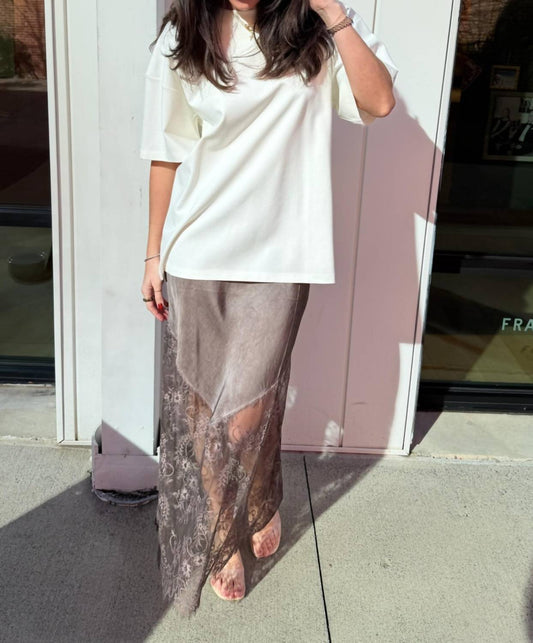 Damen Maxirock Claire mit Spitzenborte