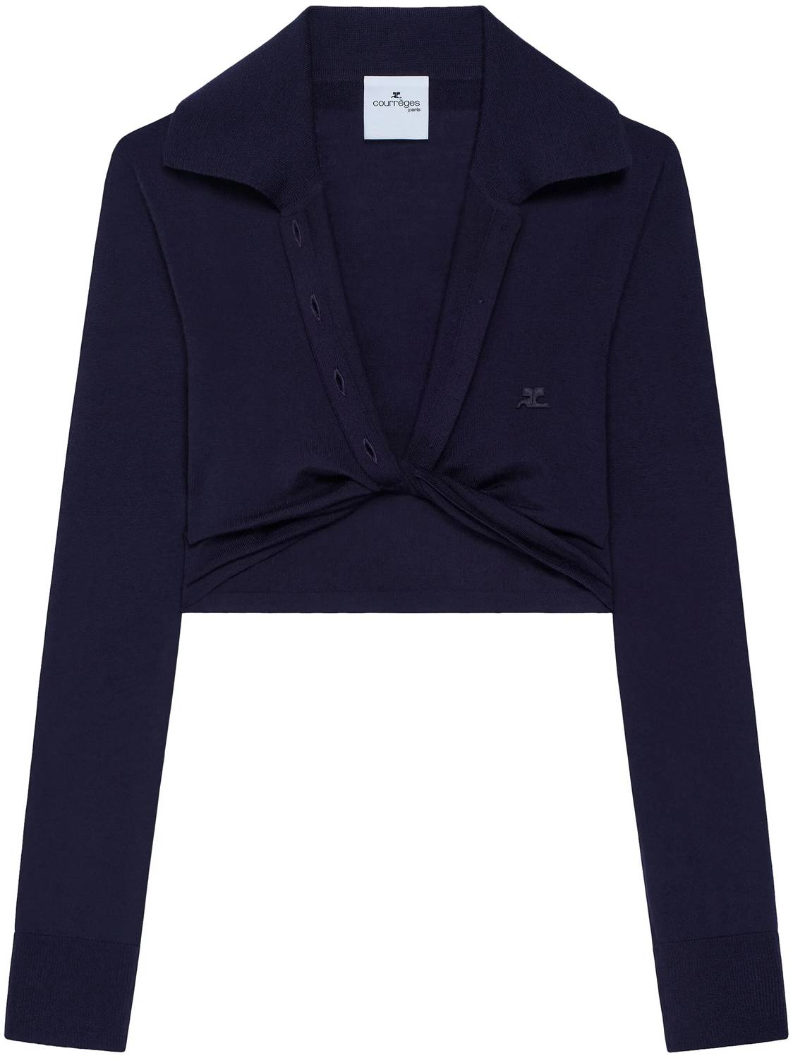 Twist Crop-Top aus leichter Wolle