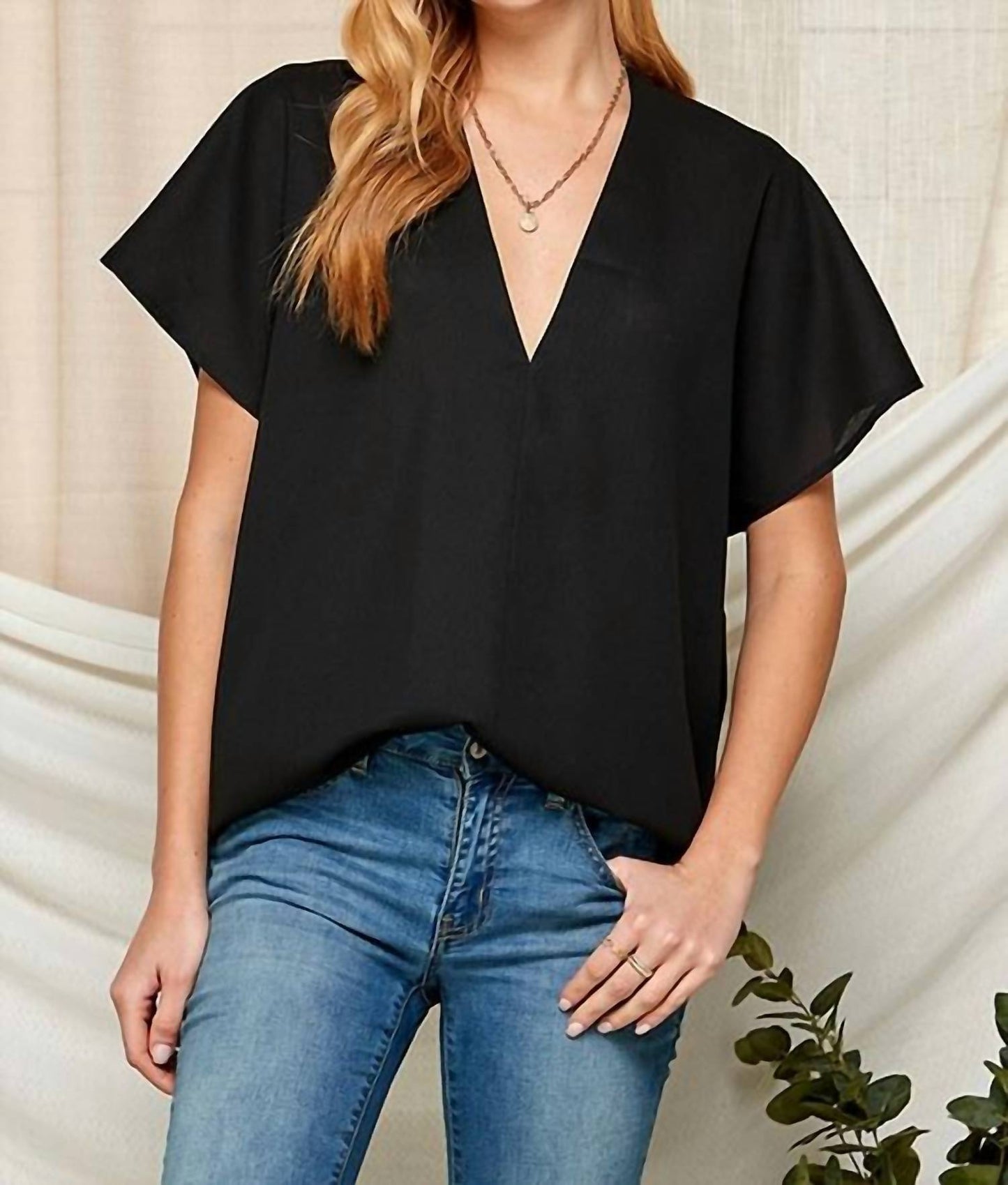 Halbtransparente Bluse im Relaxed Fit