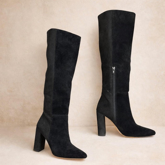 Women's Velvet Knee Boot