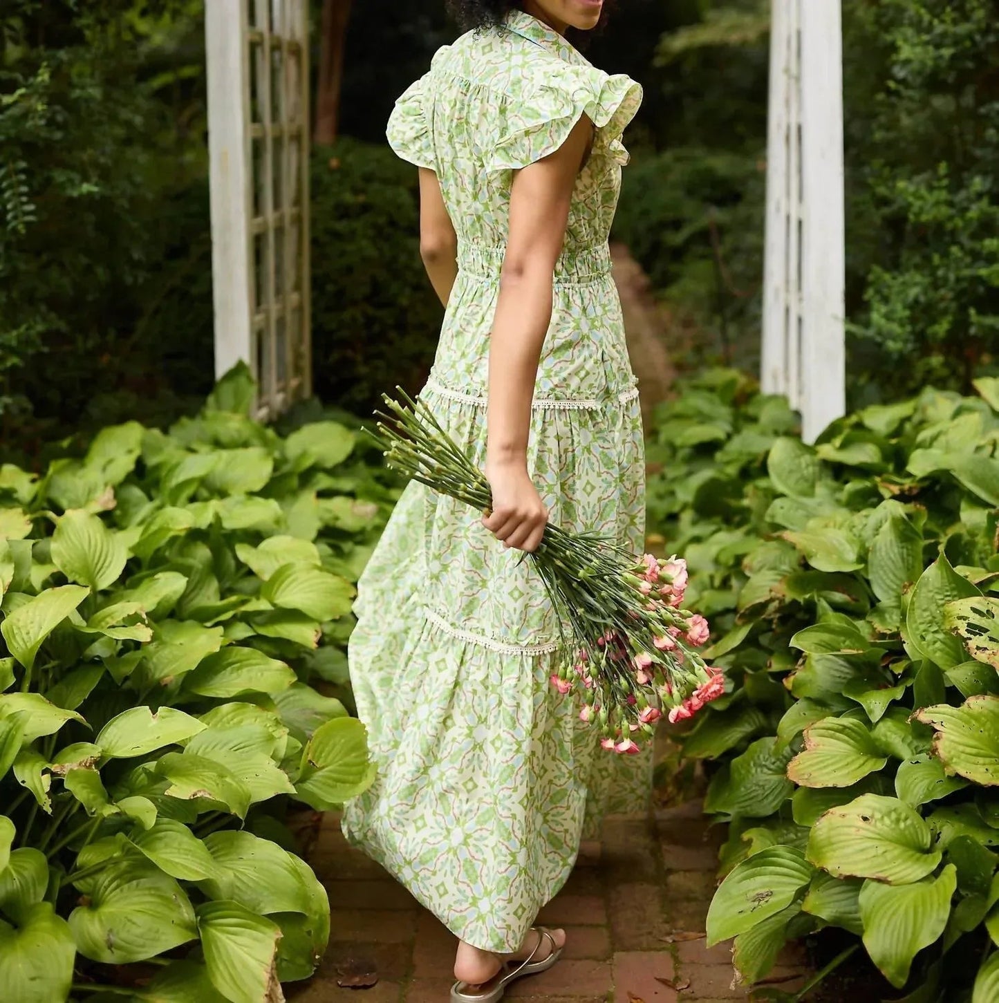 Flutter Sleeve Midi Dress