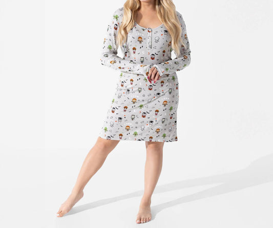 Women's Little Monsters Bamboo Nightgown
