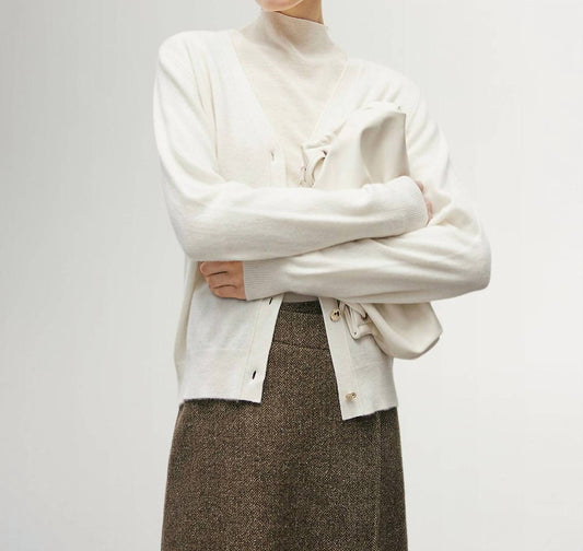 Brushed Cashmere Cardigan