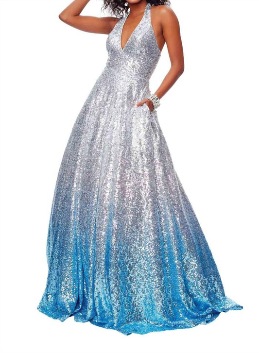 Neckholder-Ballkleid
