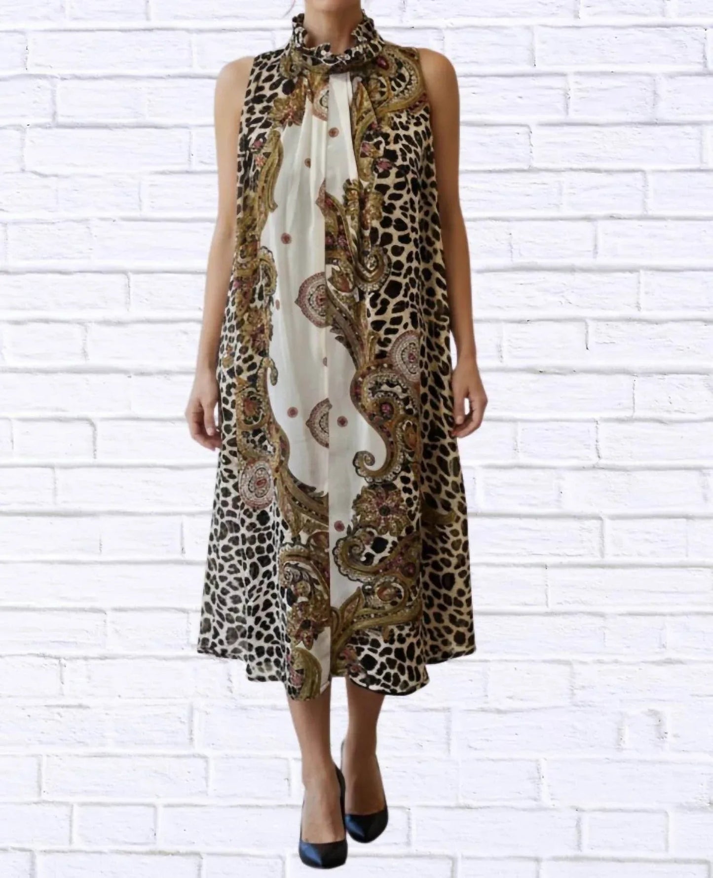 Print Sleeveless Maxi Dress
