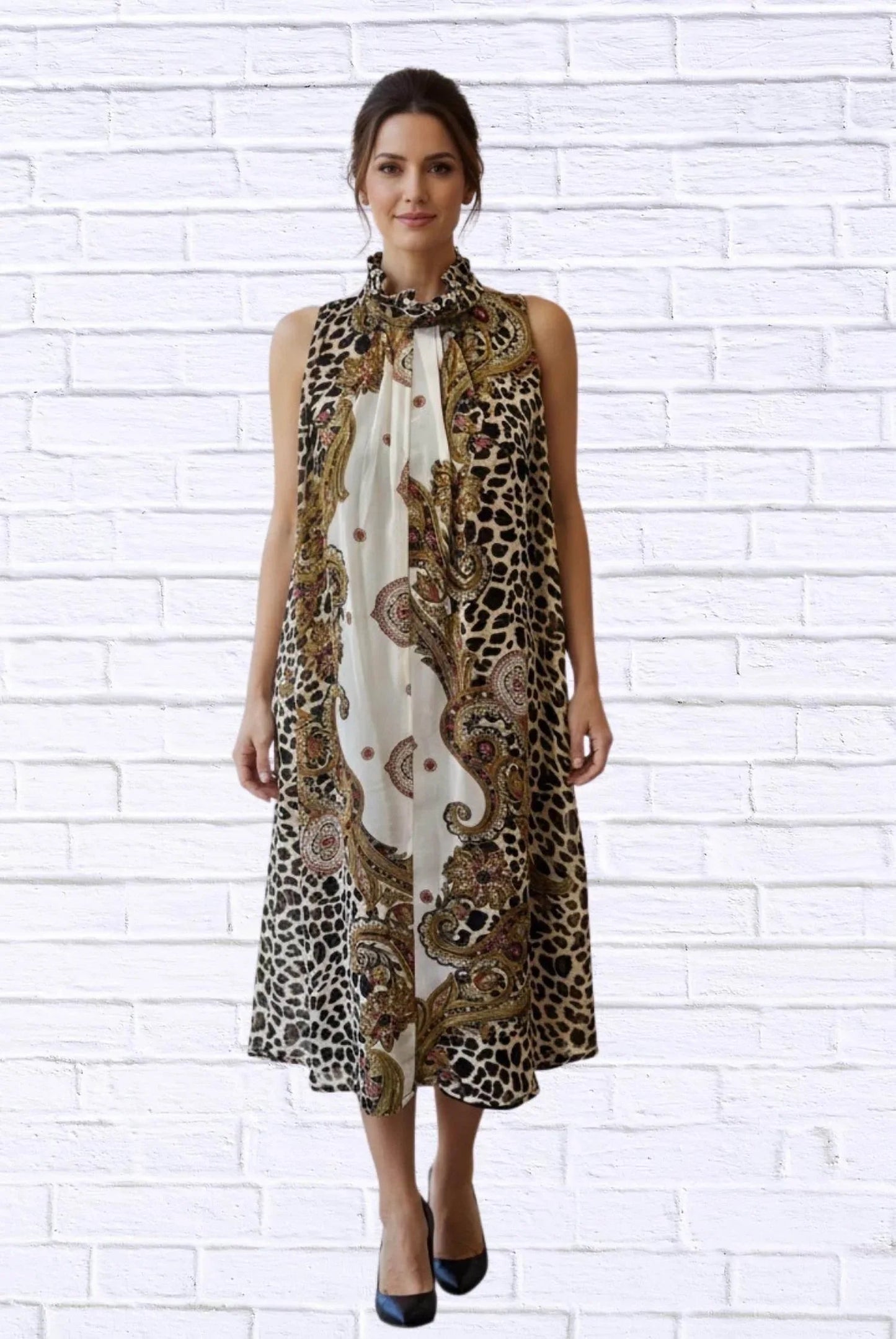 Print Sleeveless Maxi Dress
