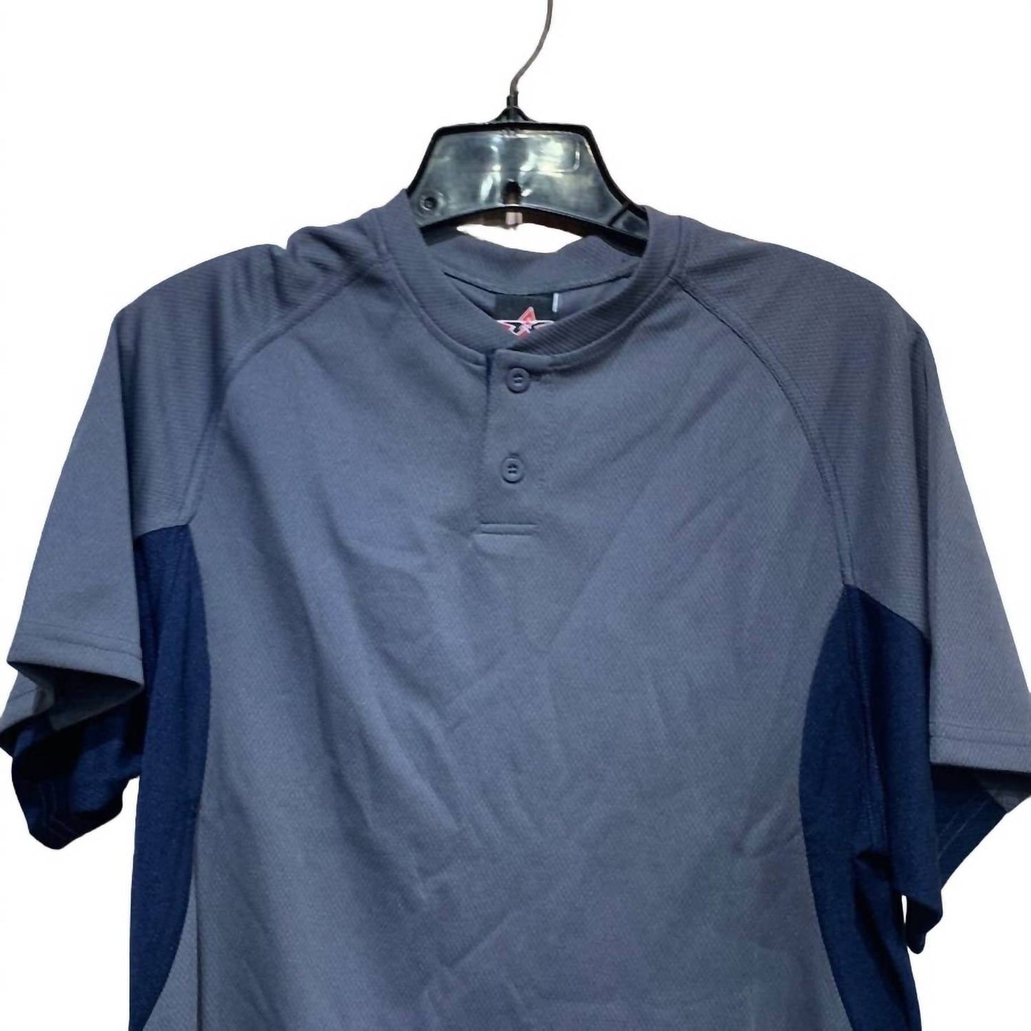 Erwachsenen-Baseball-Trikot mit kurzen Ärmeln und 2 Knöpfen