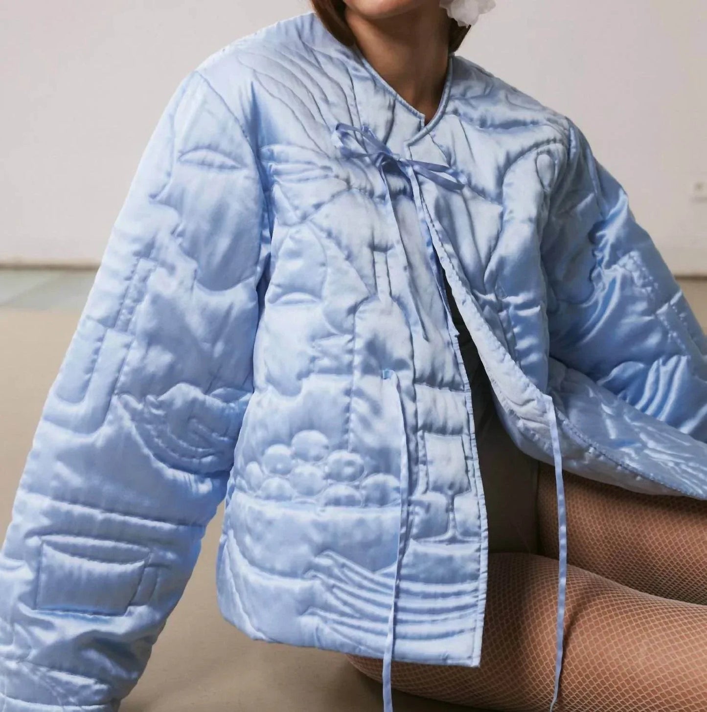 Gesteppte Stickjacke