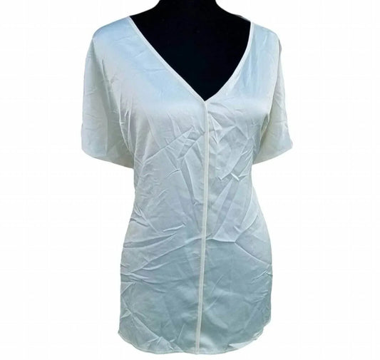 Women's V-neck Short Sleeve Blouse