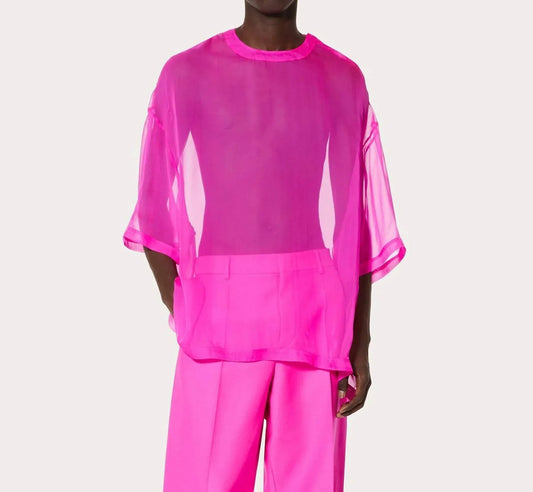 Chiffon Crewneck Top