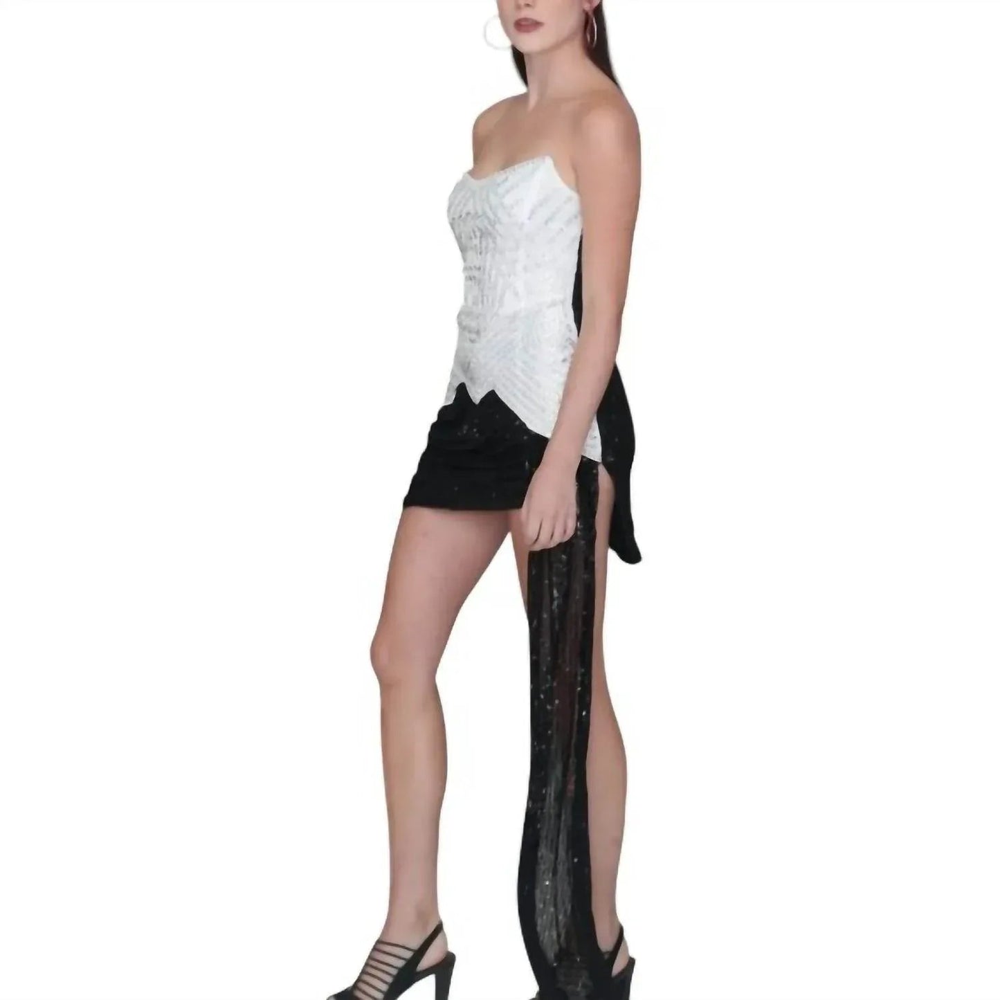 Shine Bright Sequins Strapless Dress