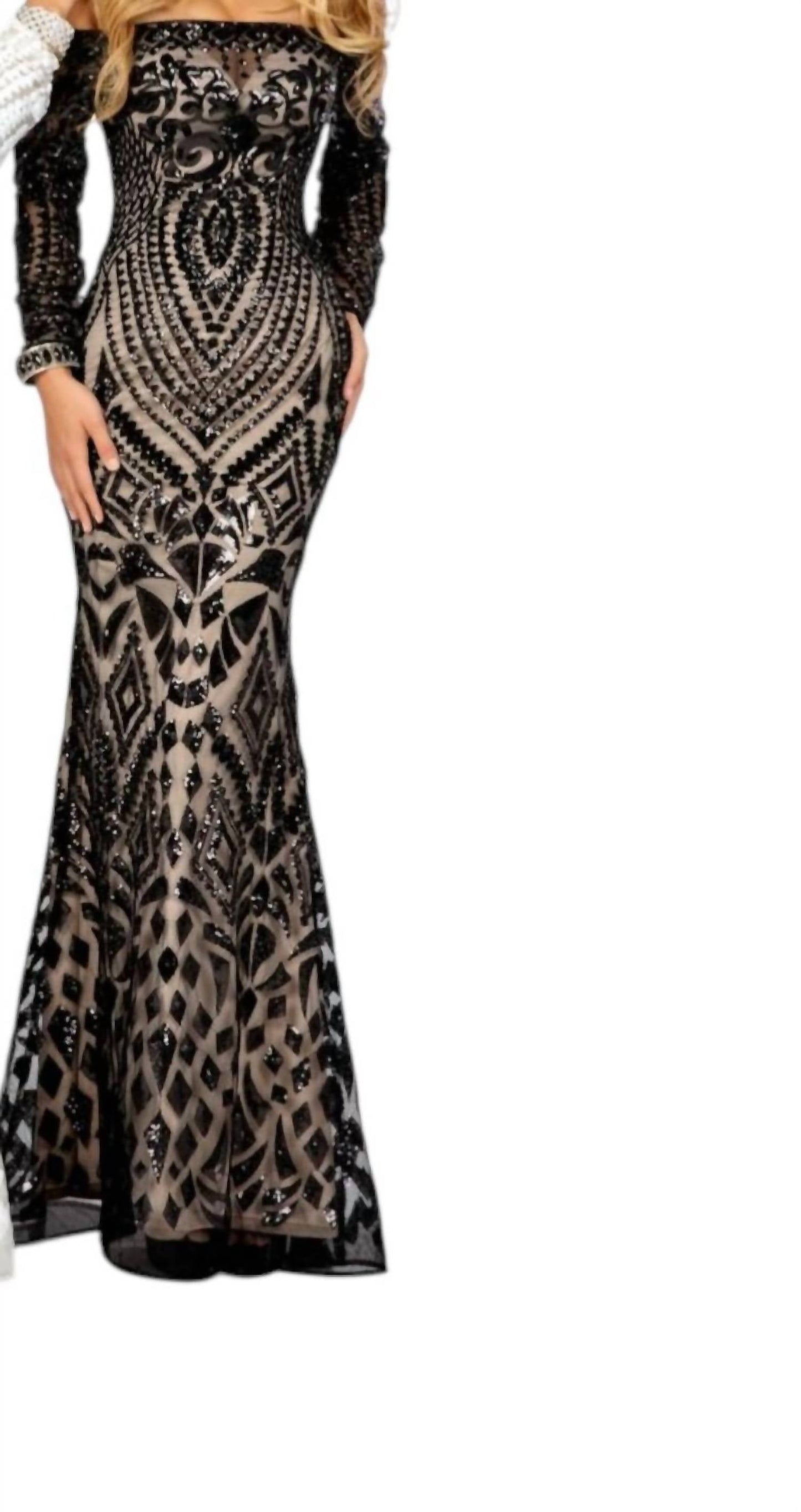 Off-shoulder Body-hugging Prom Dress
