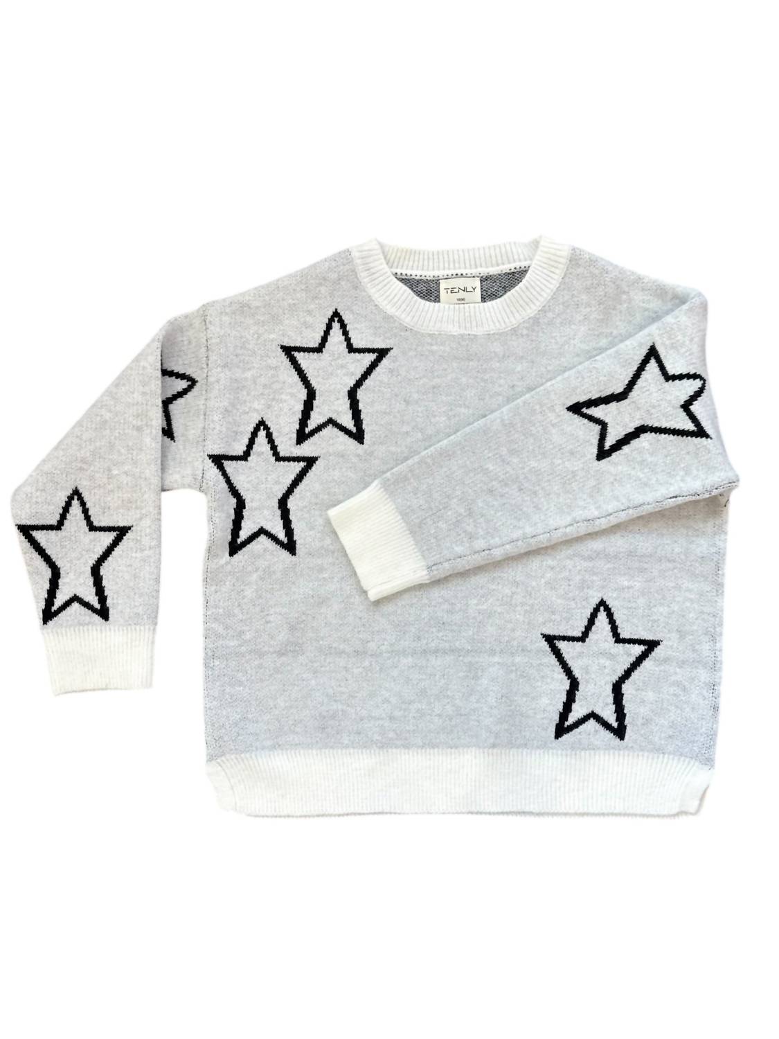 Girl's Boxy Stars Sweater
