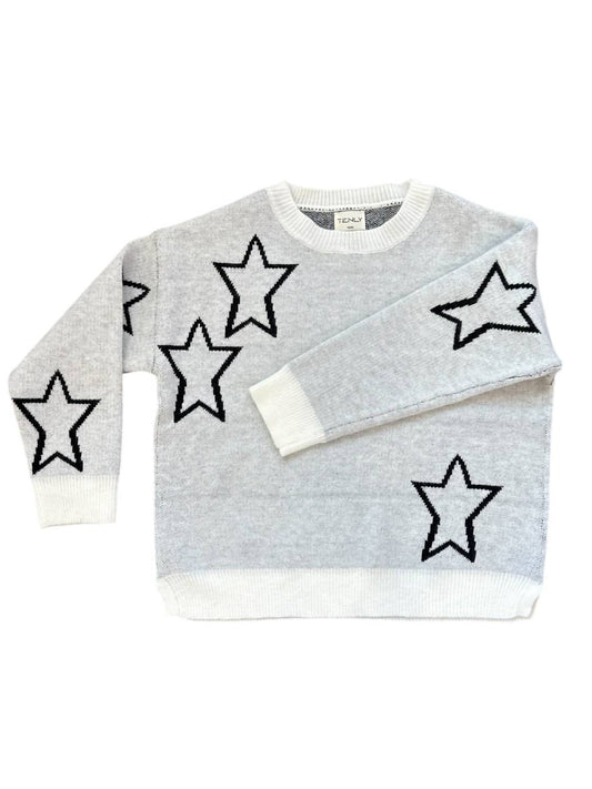 Girl's Boxy Stars Sweater