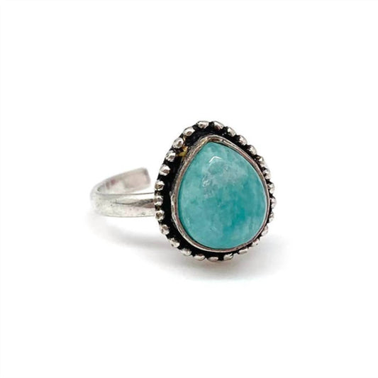 Damen-Ring aus Amazonitstein