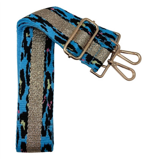 Women's Metallic Leopard Stripe Adjustable Crossbody Bag Strap