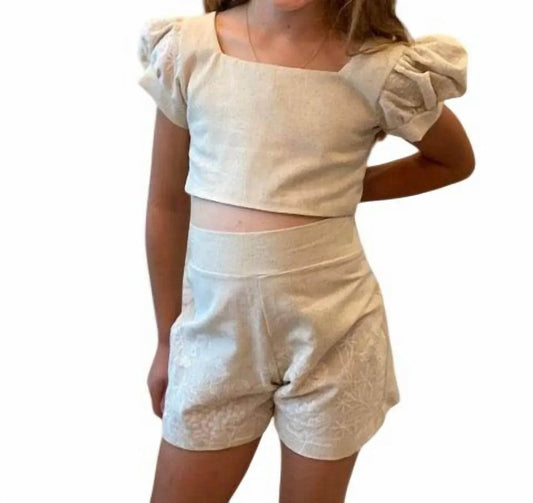 Embroidered Short