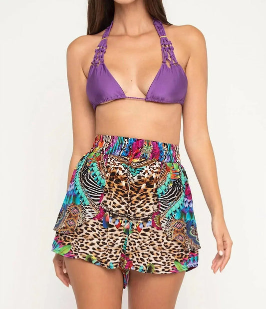 Feather Leopard Shorts