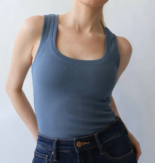 Essential Cotton Ribbed Tank Top