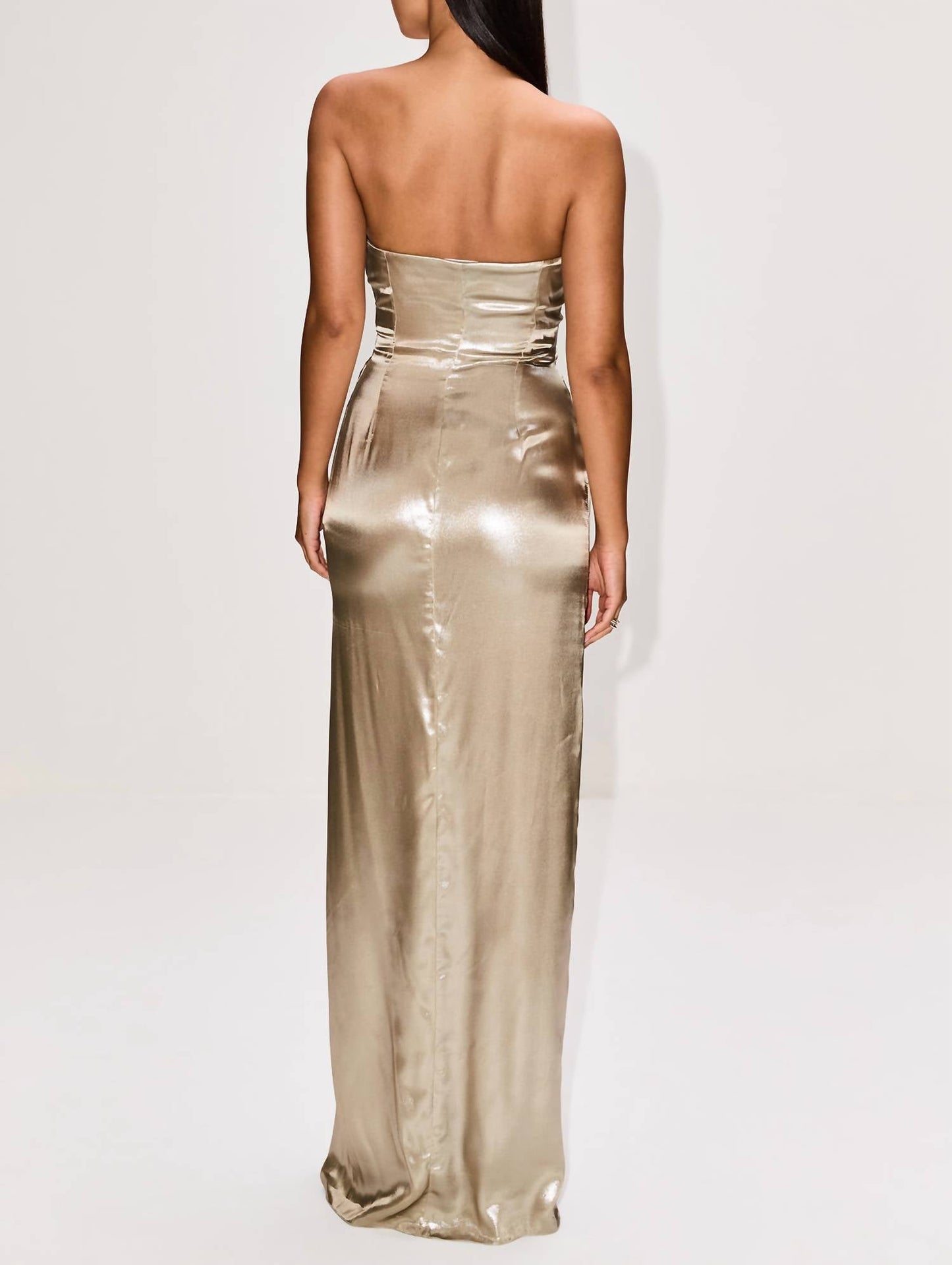 Laminiertes Bandeau-Kleid